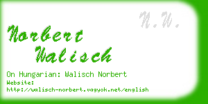 norbert walisch business card